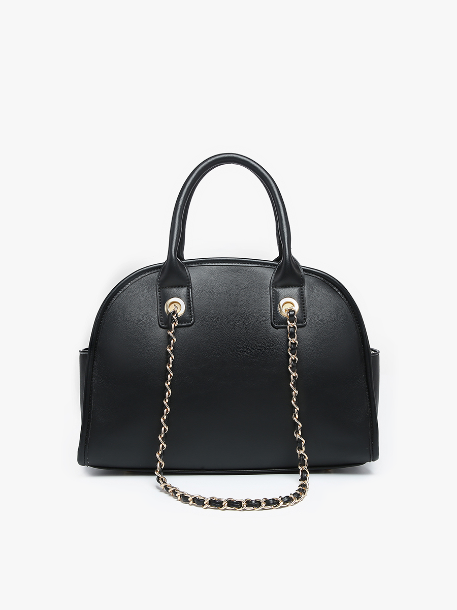 Beth Dome Satchel w/ Chain Strap