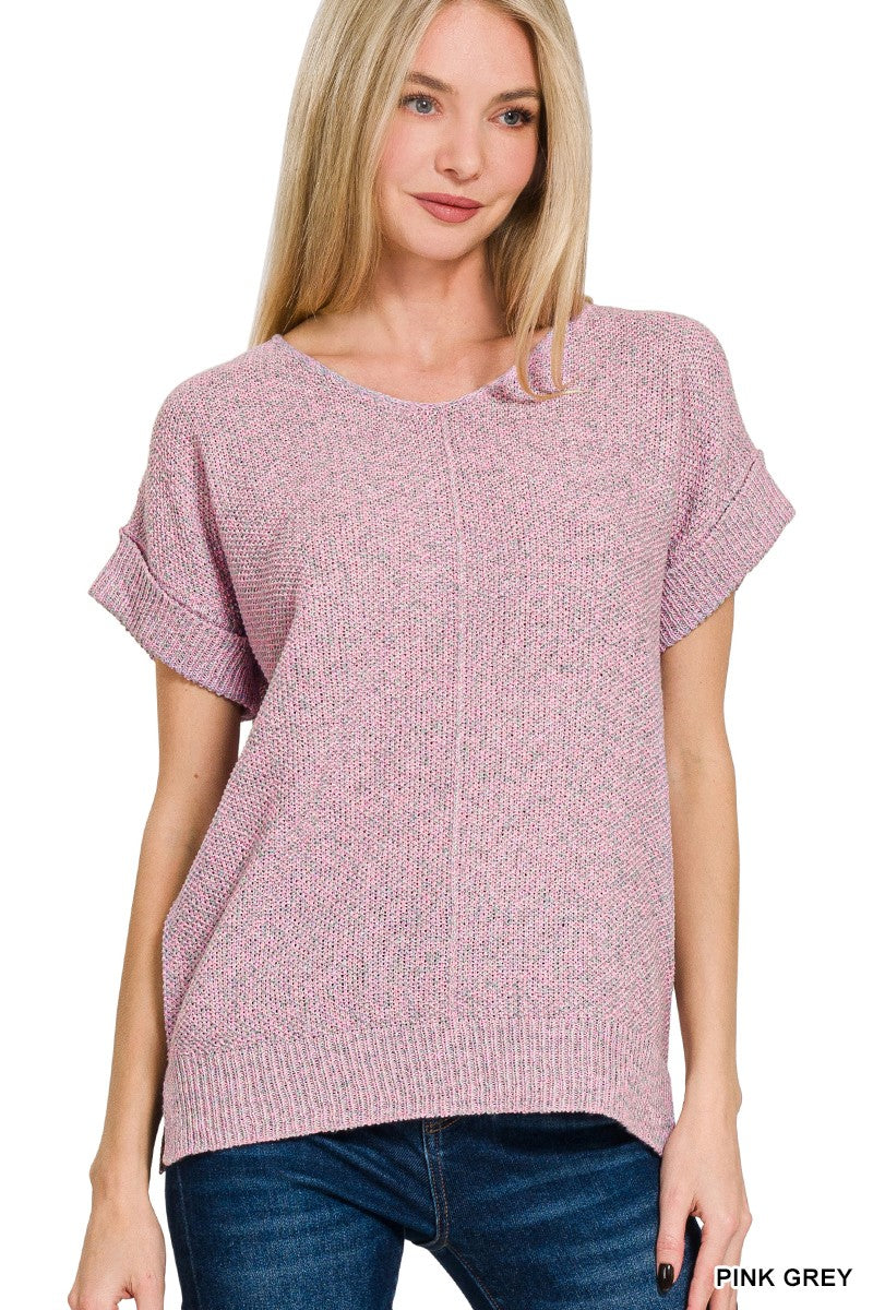 Center Seam SS Sweater