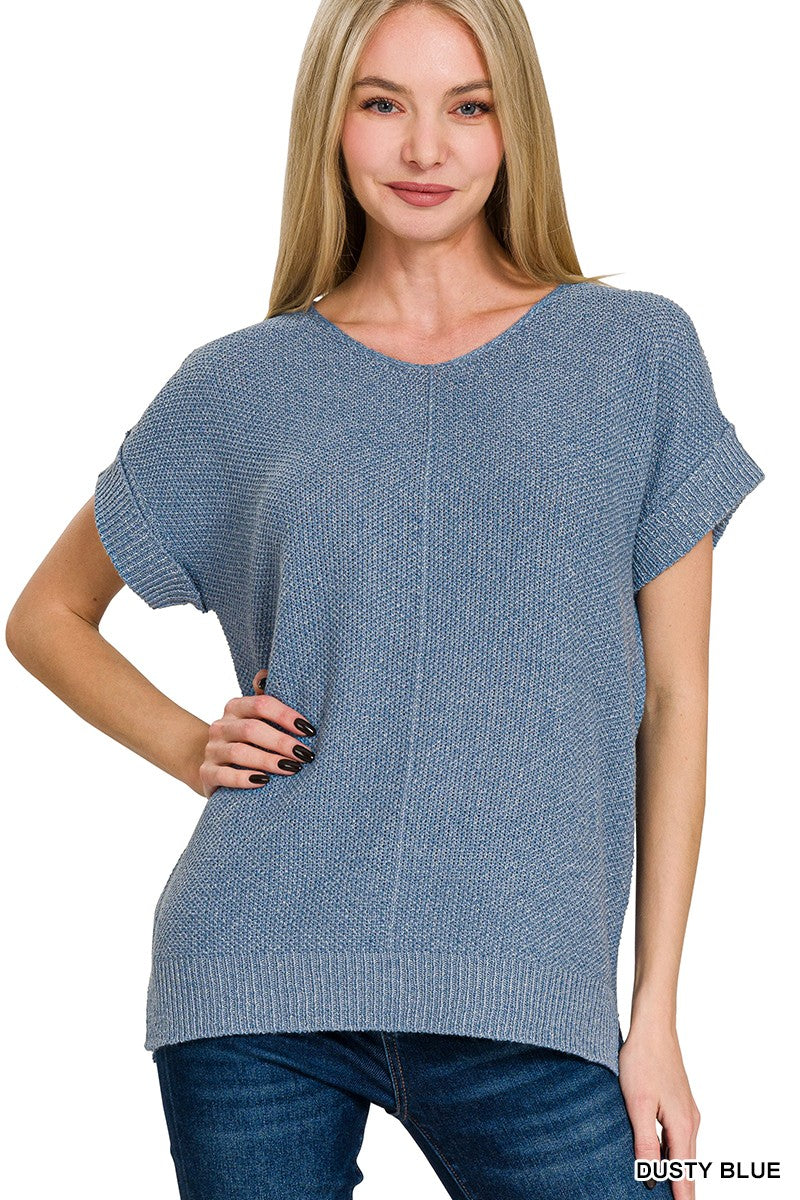 Center Seam SS Sweater