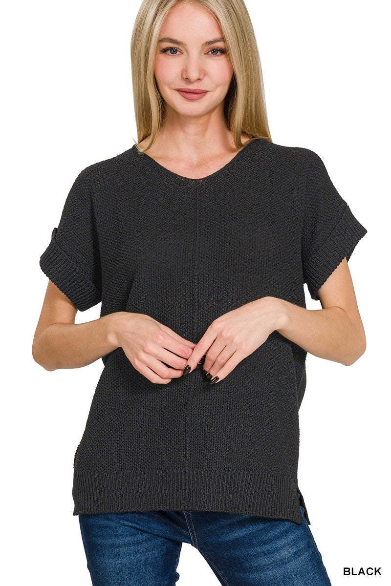 Center Seam SS Sweater