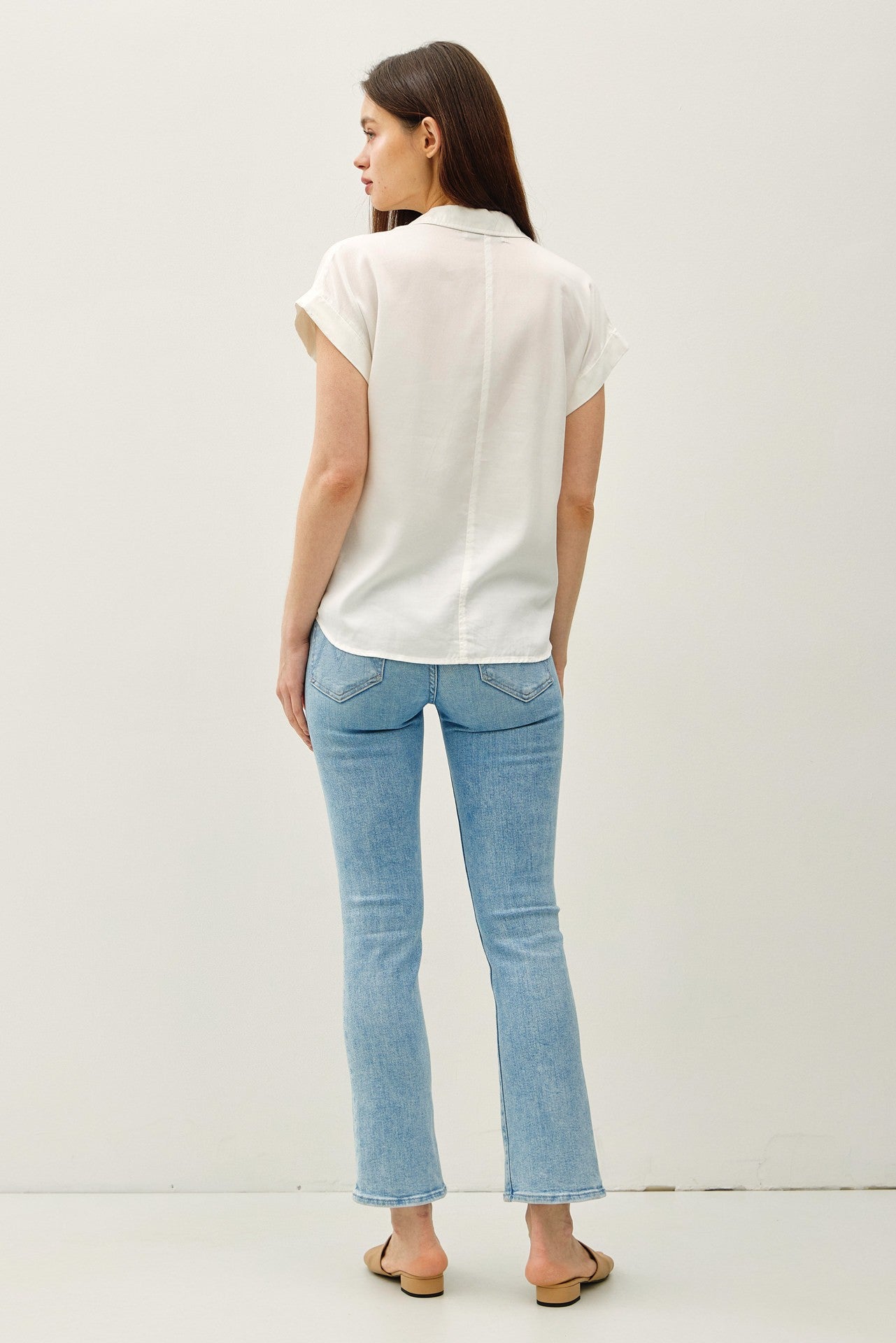 Cap Sleeve Tencel Shirt
