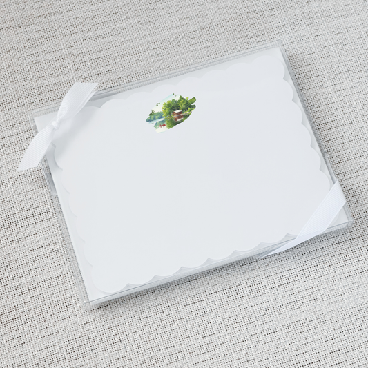 So Thoughtful Gifts - Lake Scallop Flat Notecard - Set of 15