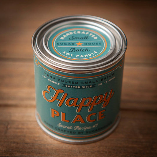 Sugarhouse Leather - Happy Place Soy Paint Can Candle