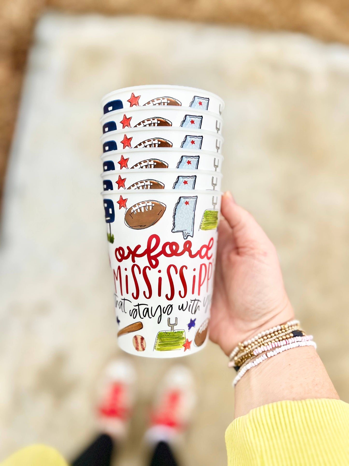 Oxford, MS Multi-Sport Reusable Party Cups - Set of 6