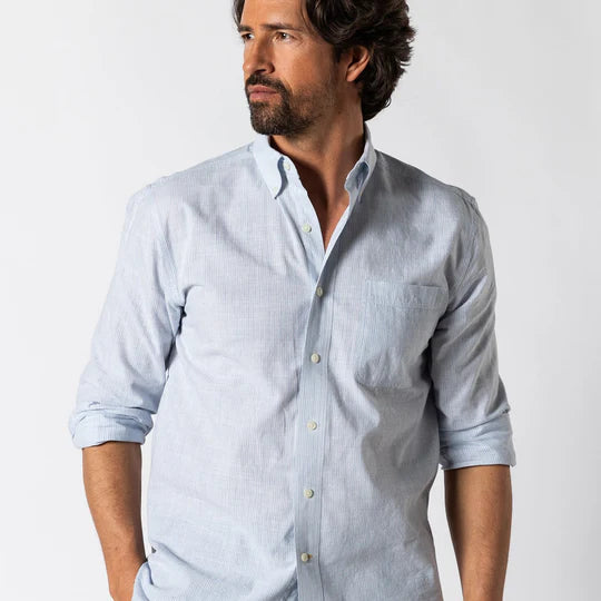 LS COTTON SLUB SPORT SHIRT - DONOVAN STRIPE