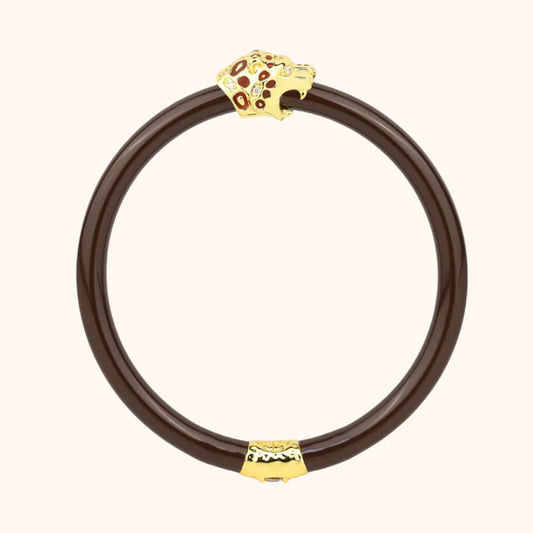 Fauna Panther All Weather Bangle - Chocolate