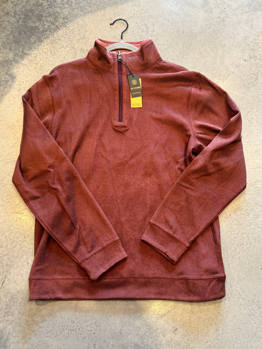 Reversible Micro Dot 1/4 Zip - Wine