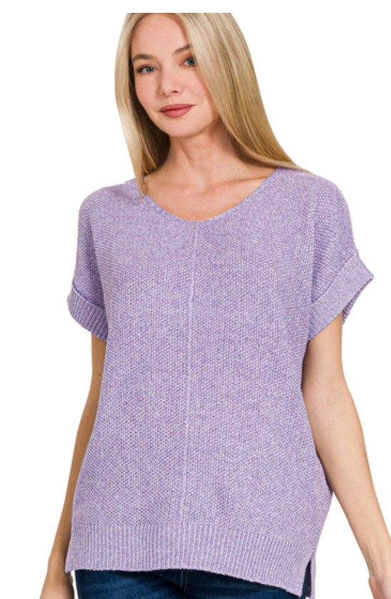 Center Seam SS Sweater