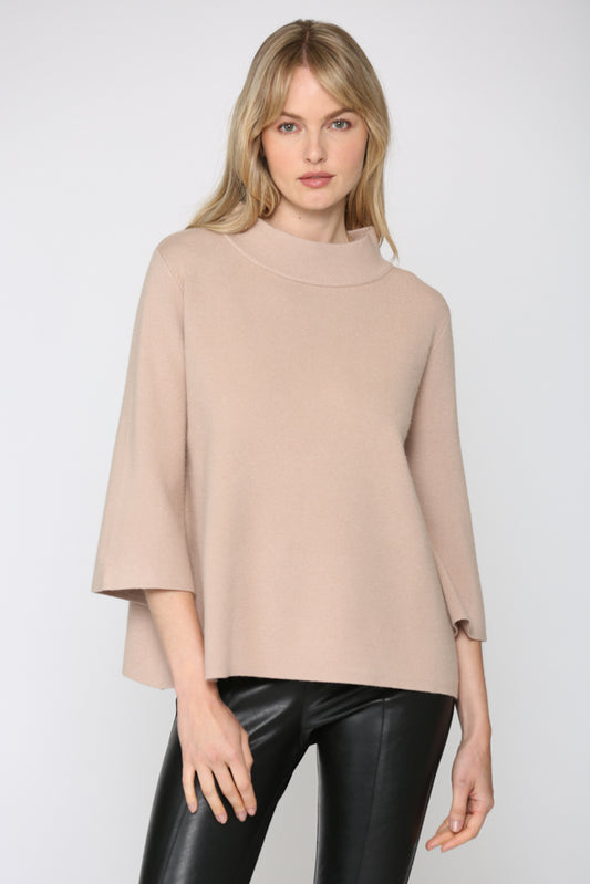 Our Favorite Mock Neck Bell Sleeve Sweater- NEW COLORS