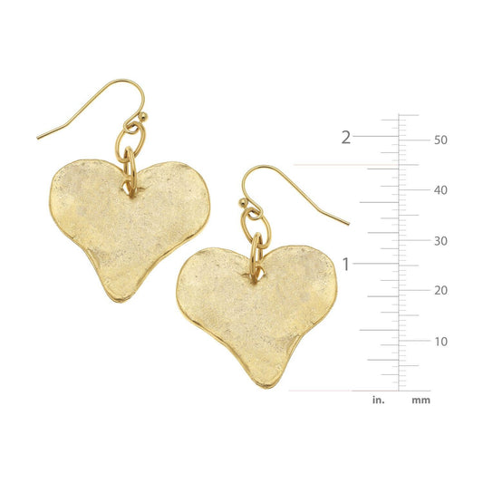 Susan Shaw - Gold Heart Earrings