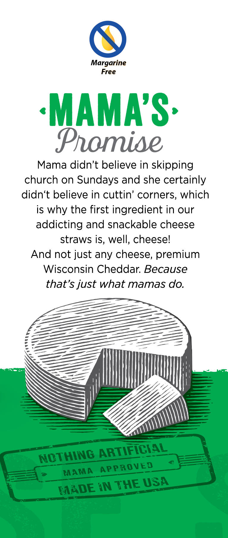 Mama Geraldine's - 4.2 oz. Gluten Free Certified Parmesan Herb Cheese Straws