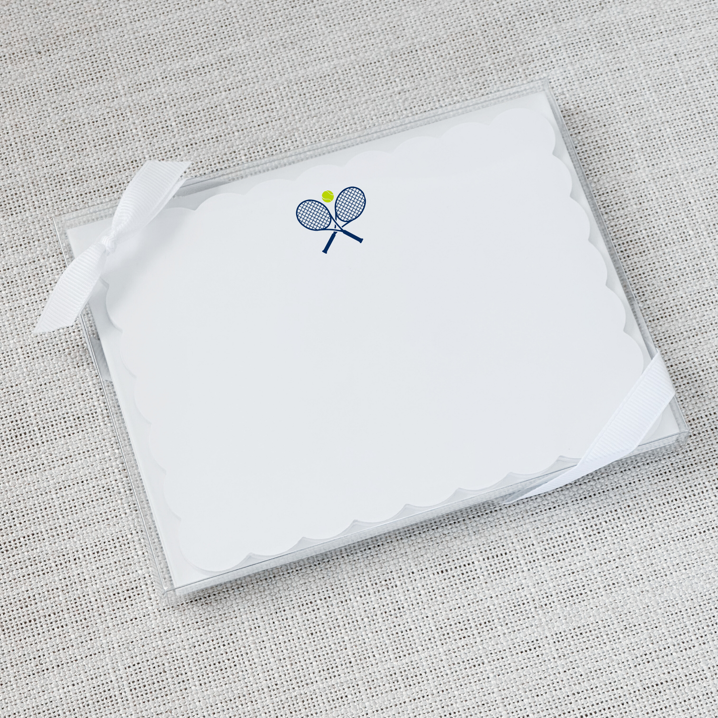 So Thoughtful Gifts - Tennis Scallop Flat Notecard - Set of 15