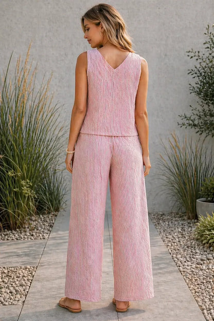Linen-like Pant Sets