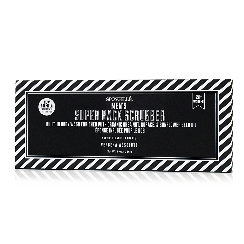 Spongellé | Summer Gifts | Father's Day - Men's Super Body Wash Infused Back Scrubber