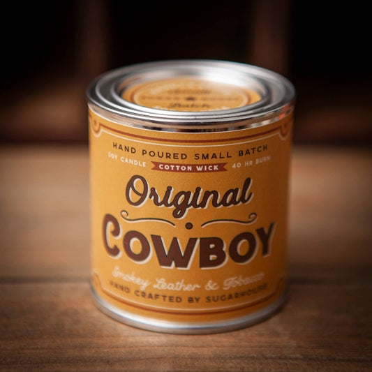 Sugarhouse Leather - Original Cowboy Soy Paint Can Candle