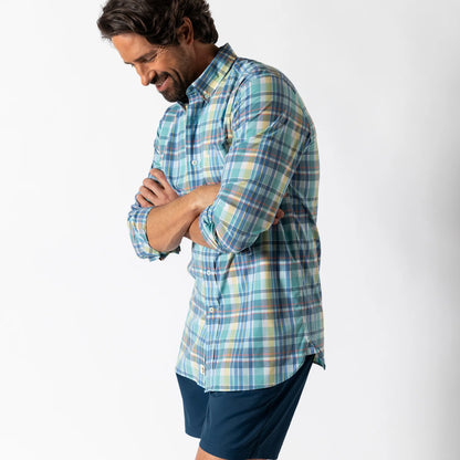 LS PERFORMANCE POPLIN SPORT SHIRT - PAGE PLAID