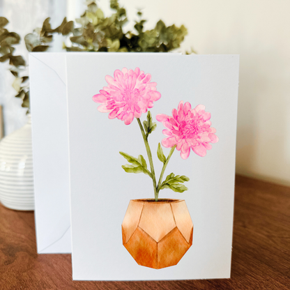 So Thoughtful Gifts - Potted Stems Notecard Set of 10 - Blank Inside