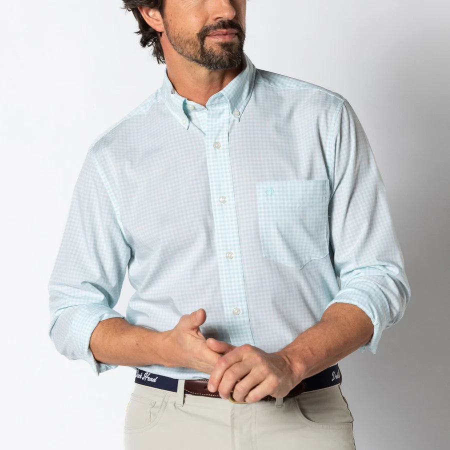 LS PERFORMANCE POPLIN SPORT SHIRT - WALTON GINGHAM