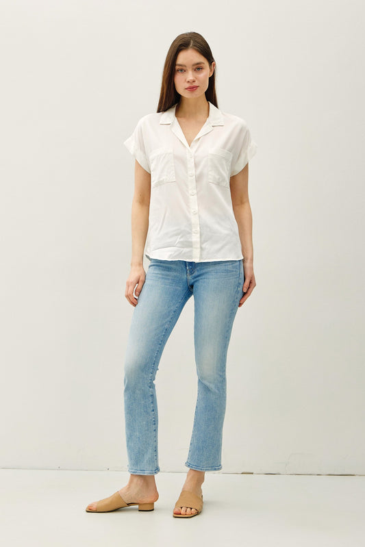 Cap Sleeve Tencel Shirt