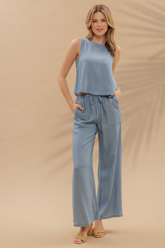 Chambray Pants & Top Set