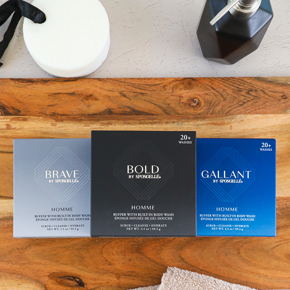 Spongellé - 20+ Men's Homme Body Buffer