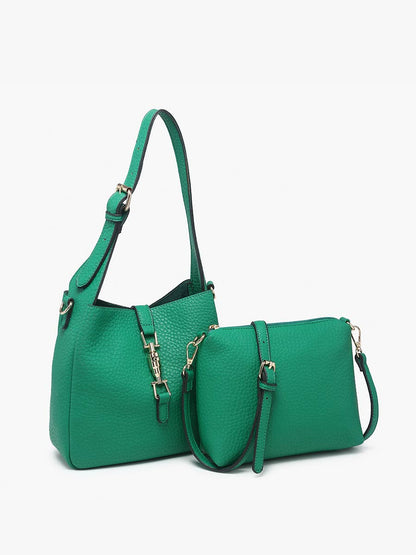 Agnes Classic Satchel w/ Press Lock & Inner Bag