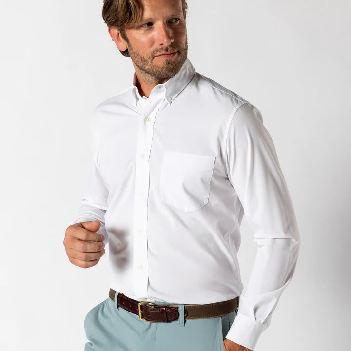 LS PERFORMANCE POPLIN SPORT SHIRT-BOYCE SOLID