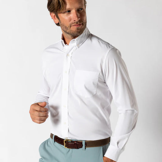 LS PERFORMANCE POPLIN SPORT SHIRT-BOYCE SOLID