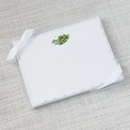 So Thoughtful Gifts - Lake Scallop Flat Notecard - Set of 15