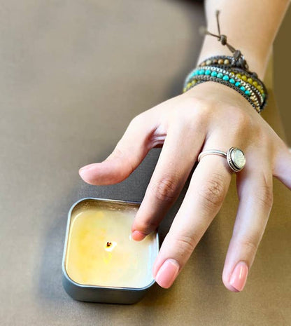 Creative Energy Candles - Warm Tobacco & Coriander: 2-in-1 Soy Lotion Candle: Medium - 6 oz