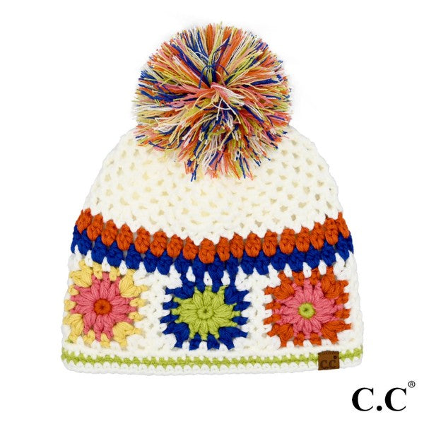 Hand Made Crochet Pom Beanie