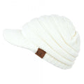 Ribbed Knit Hat With Brim