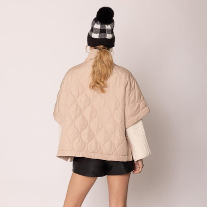 Quilted Poncho 1/2 Zip