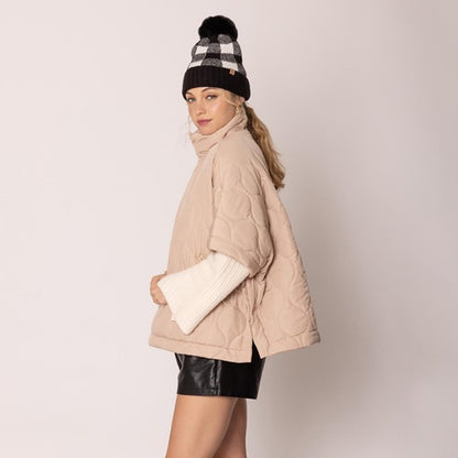 Quilted Poncho 1/2 Zip