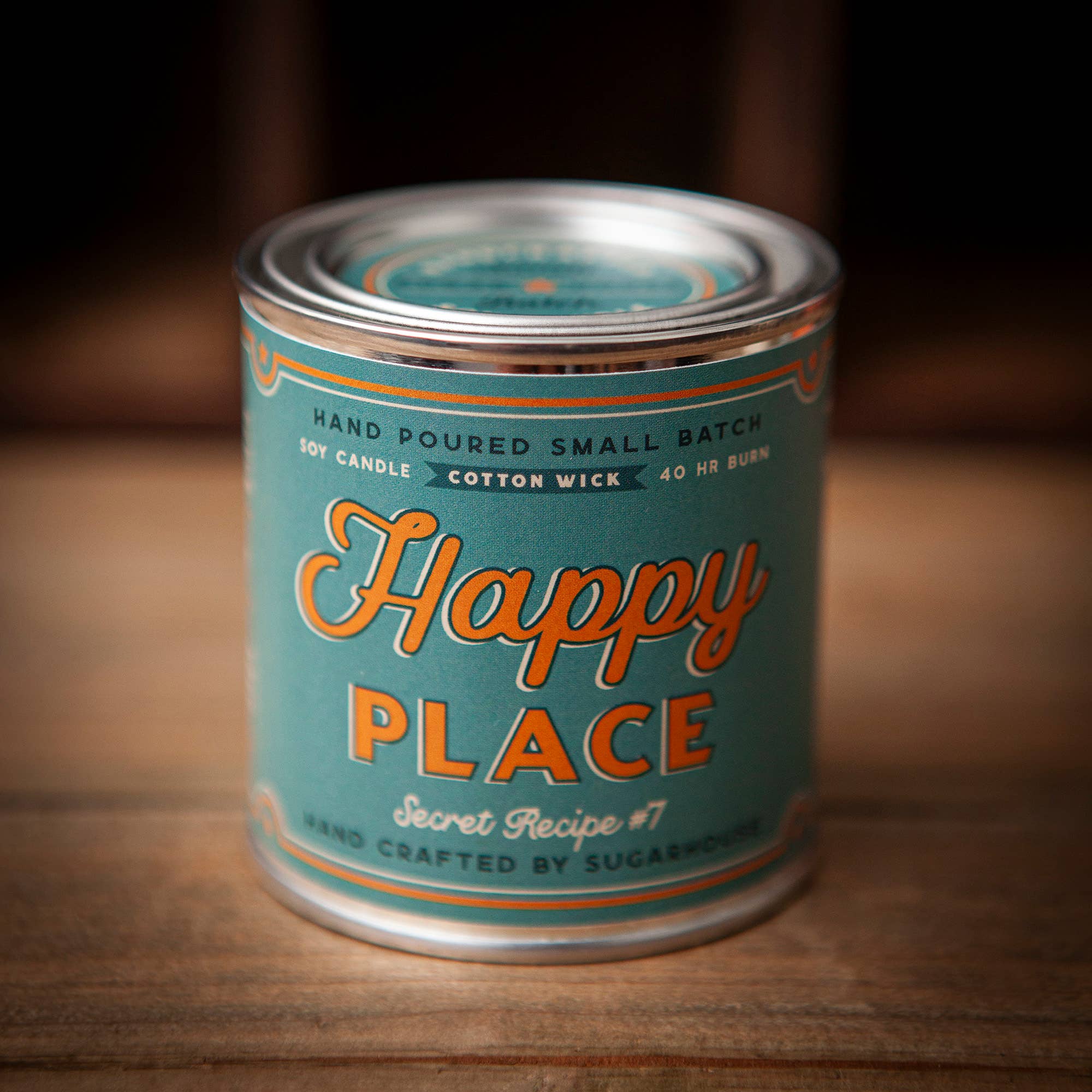 Sugarhouse Leather - Happy Place Soy Paint Can Candle