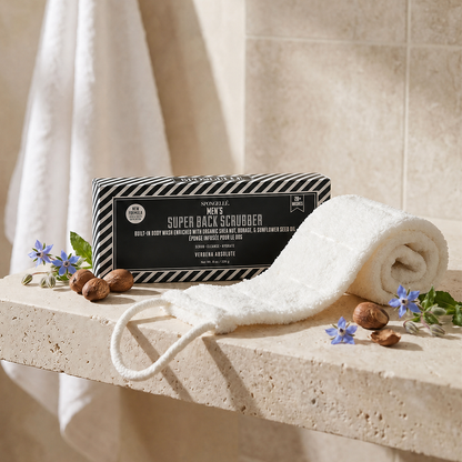 Spongellé | Summer Gifts | Father's Day - Men's Super Body Wash Infused Back Scrubber