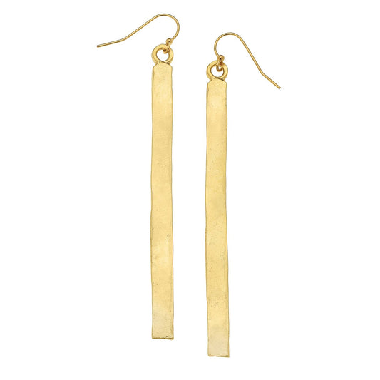 Susan Shaw - Gold 3Bar Earrings
