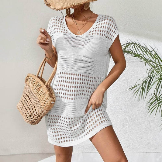Boho Crochet Beach Cover Up Poncho