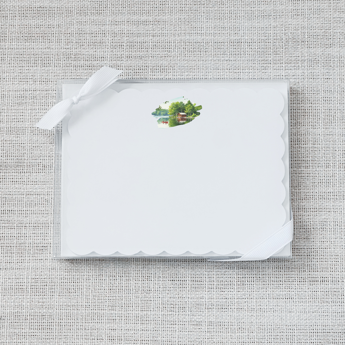 So Thoughtful Gifts - Lake Scallop Flat Notecard - Set of 15