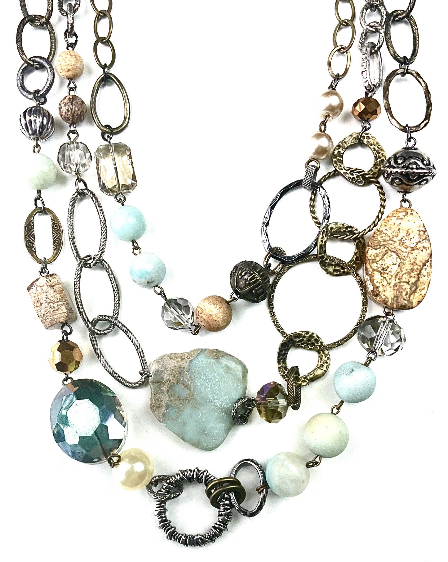 NK MIXED BEADS & CHAIN CHUNKY MULTI STD
