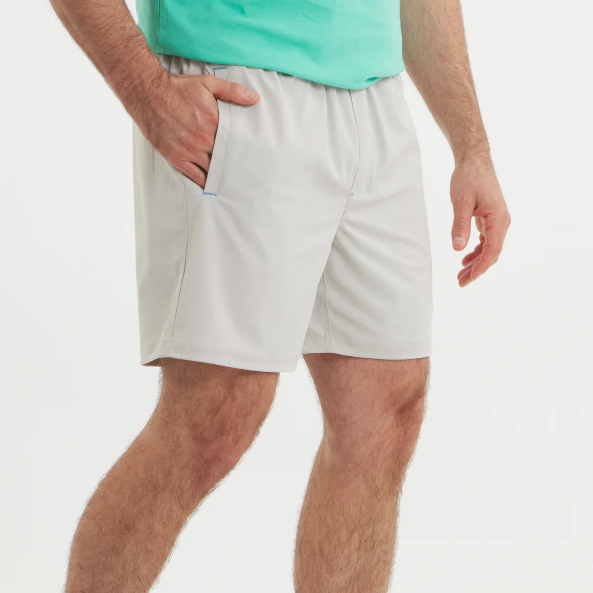 Billfish Lined Performance Short - Lt Grey