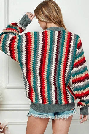 Button Front Knit Cardigan