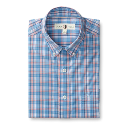 LS PERFORMANCE POPLIN SPORT SHIRT - MARCUS PLAID