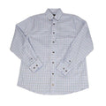 L/S Multi Check Sportshirt - Blue/Tan