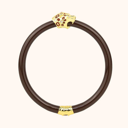 Fauna Panther All Weather Bangle - Chocolate