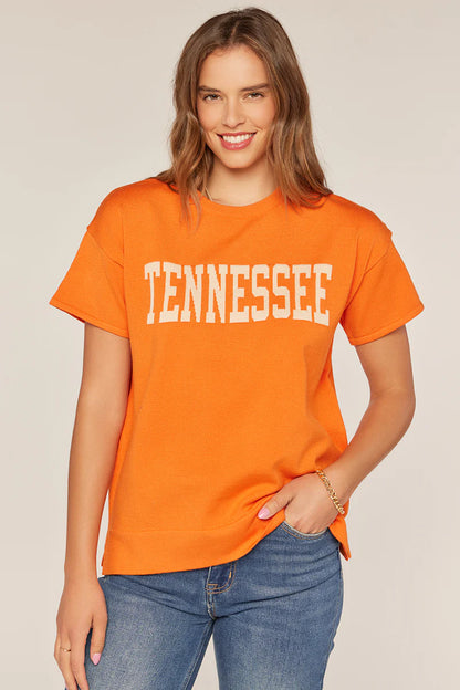 TN LtWeight Jacquard Short Sleeve Sweater