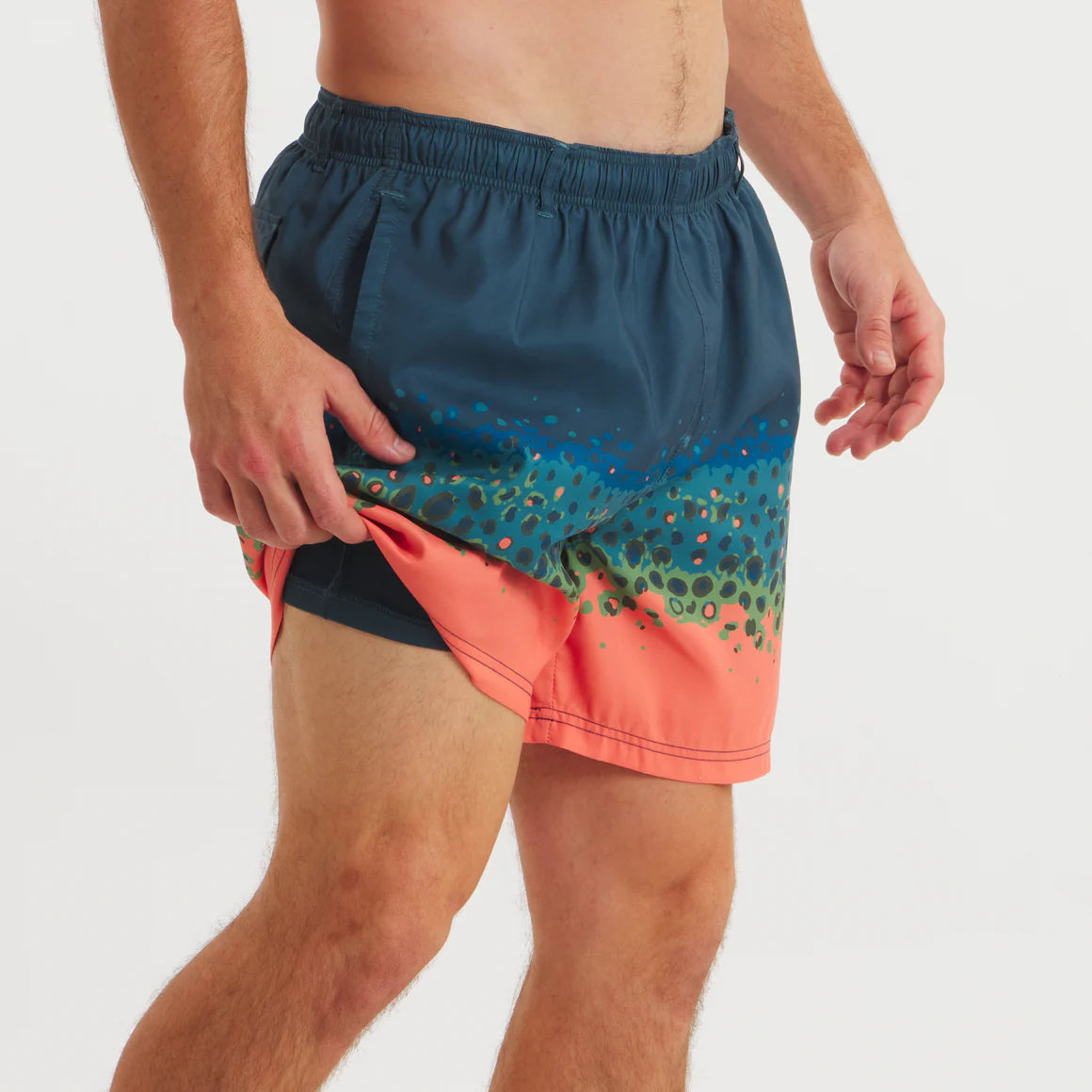 Harbor Lined Swim Trunk - Trout Dots