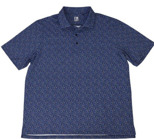 F/X Fusion Falling Tees Print Polo - Navy