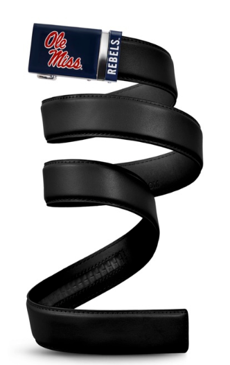 Mississippi Ole Miss 40mm Buckle, Black 1.5" Leather Belt