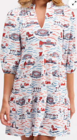 Tory Dress - Ole Miss Toile